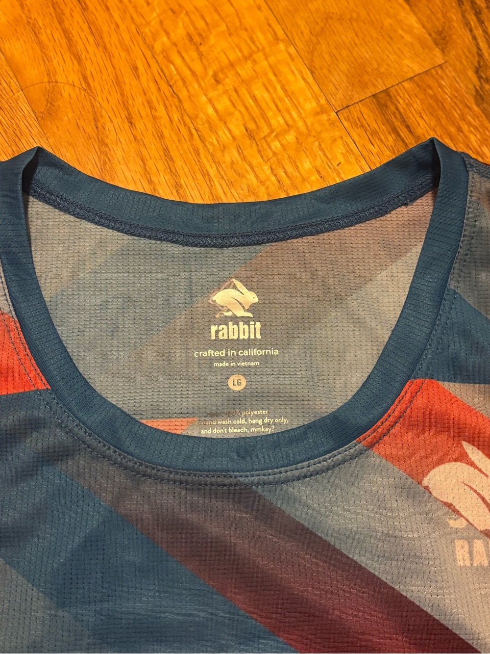 rabbit Women’s Blue & Red Performance Tank Top - Picture 3 of 5